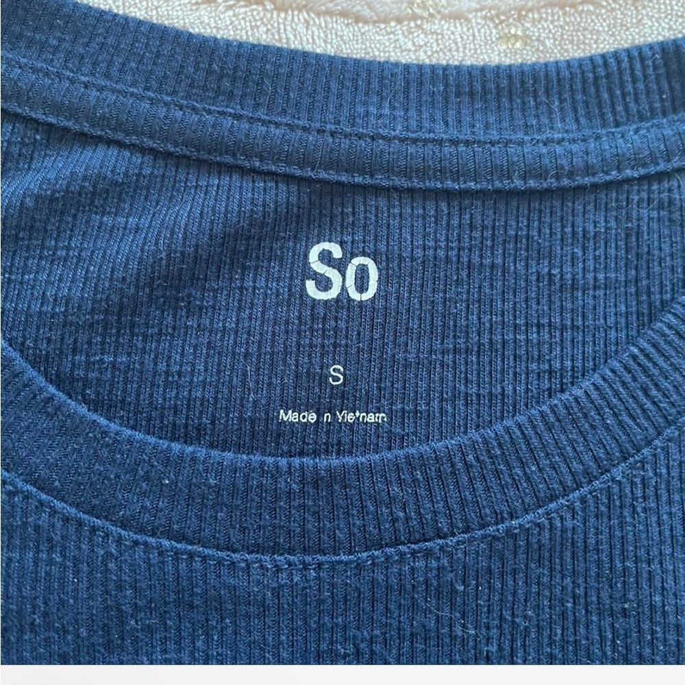 SO Woman’s Navy Blue T-Shirt ( Size S ) - Picture 3 of 3